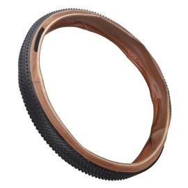 VGEBY Bike Outer Tire, Rubber Foldable 27.5x2.1 Mountain Bicycle Outer Tyre Replacement for Mountain Bike Road Bike (Black Yellow)