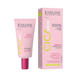 Eveline Cosmetics Cica Skin CC Cream Moisturising & Tonising, Vegan Formula, Reduces Redness, Smoothes & Regenerates, 50 ml