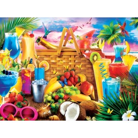 Baby Fanatics Masterpieces 550 Piece Jigsaw Puzzle for Adults, Family, Or Kids - Picnic on The Beach - 18"x24"