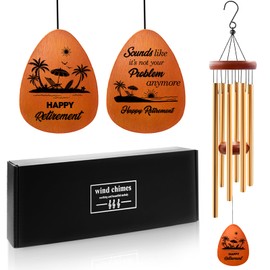 Wazzio Retirement Gifts for Women Men 2025, Retirement Wind Chimes Gift, Farewell Gifts for Coworkers, Going Away Gift for Coworkers Boss Colleague Teacher, 25"