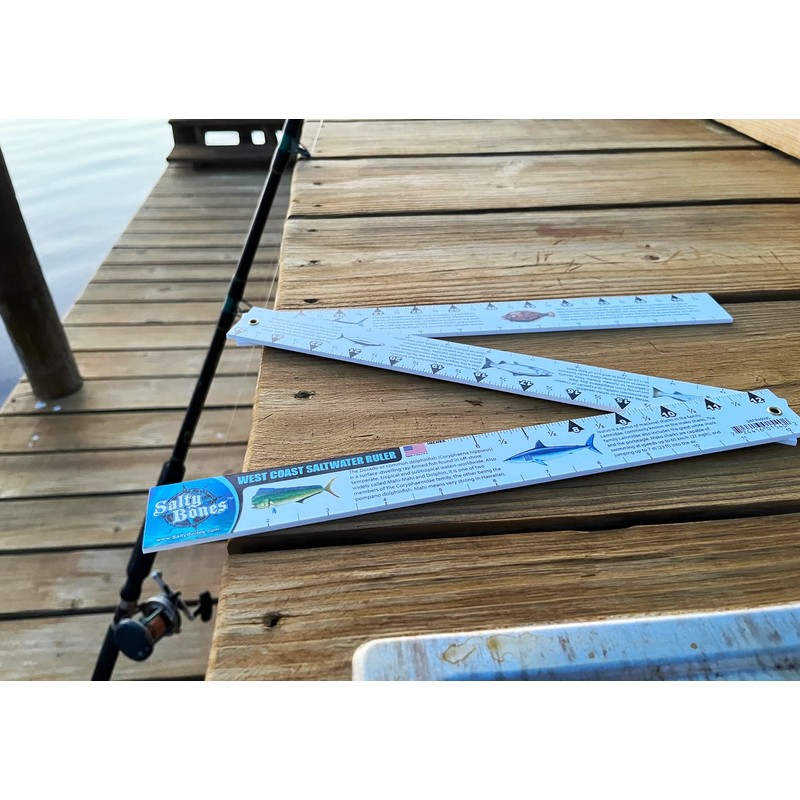 Salty Bones West Coast ID Saltwater 36" Folding Fishing Ruler