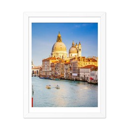 wyooxoo 12x16 Picture Frame White Made of Solid Wood Photo Frames Display Pictures 11x14 with Mat or 12x16 Without Mat Colorful Frame For Tabletop Display or Wall