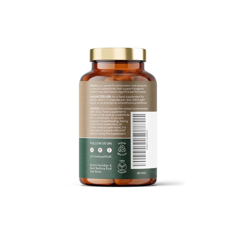 Fisetin - Ultra Pure - 100mg - 120 Capsules -