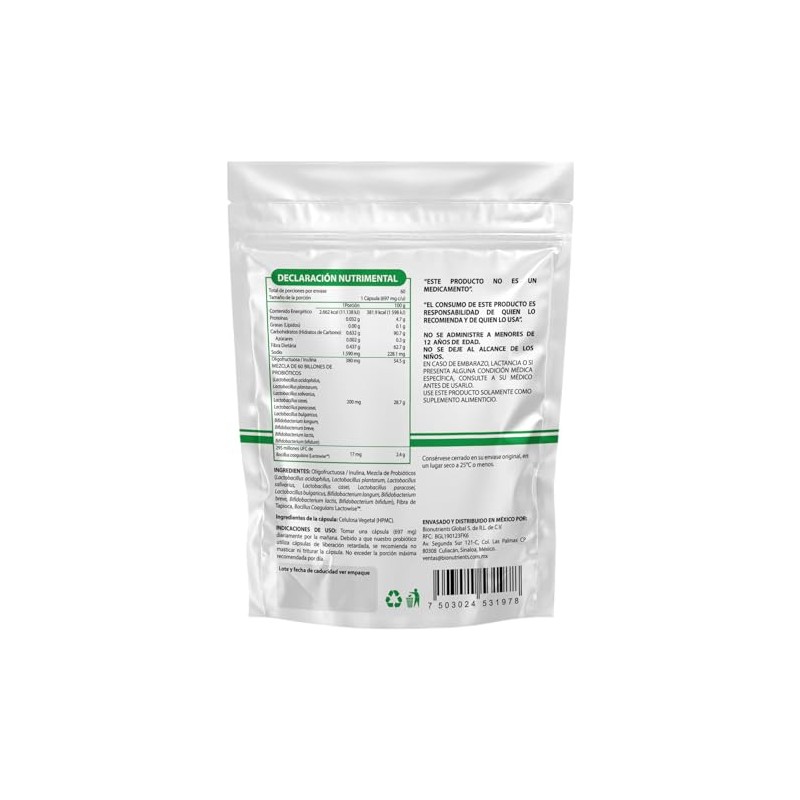 Wellthy Probioticos 60 Billones 11 Cepas. 60 Cápsulas 2 meses