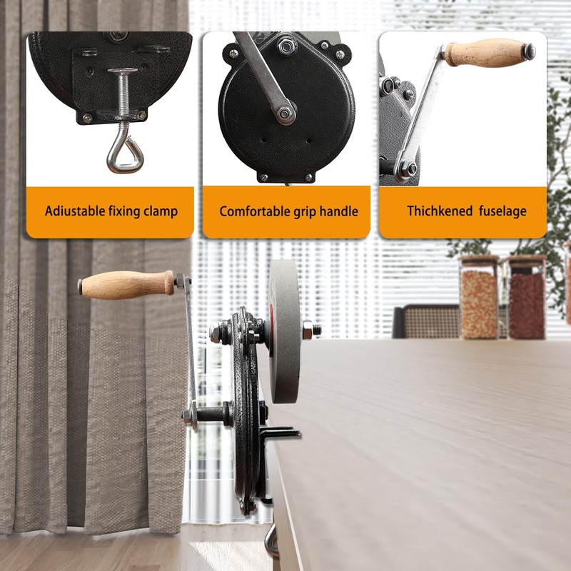 ECUTEE Hand-cranking Knife Sharpener for Hunting, Heavy Duty Knife Sharpener