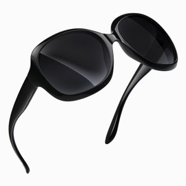 YEOSMINE Oversized Black Polarized Sunglasses Womens Fashion Big Driving Sun Glasses Trendy Ladies Uv400 Protective Large Sunnies Shades 2024