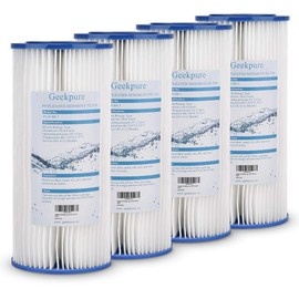 Geekpure 10-Inch Whole House Pleated PP Sediment Filter-4.5" x 10"-5 Micron