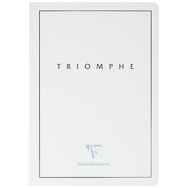 Clairefontaine 36126C Triomphe GOLD Collection A White Sewn Notebook - A5 14.8x21 cm - 96 Lined Pages - 90 g White Paper - Card Cover with Gold Marking