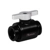Barrow G1/4" Mini Valve with Aluminum Handle, Silver Handle, Black