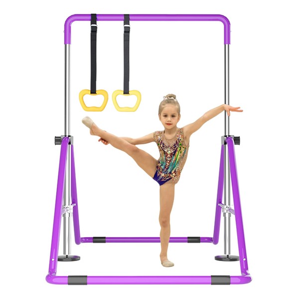 WATBKHE Gymnastic Bars for Kids, Horizontal Bars with Adjustable Height,