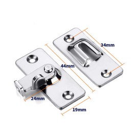 Repuhand Door Hasp Latch 90 Degree with 4 Screws for Sliding Door Hardware Locks Bolt Household Accessories Stainless Steel