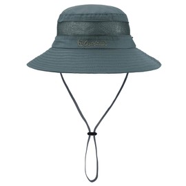 Sterntaler Sun Hat Children's Fishing Hat Cowboy Sun Hat Boys Sun Hat Children UV Protection Fishing Hat Children's Hat, darkgray