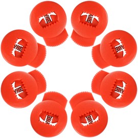 Glove Locks, 8-Pack Baseball/Softball Glove Lace Locks – Vibrant Colors, No Retie Knots, Spring-Lock Tech, Durable Design. (Solid Red)