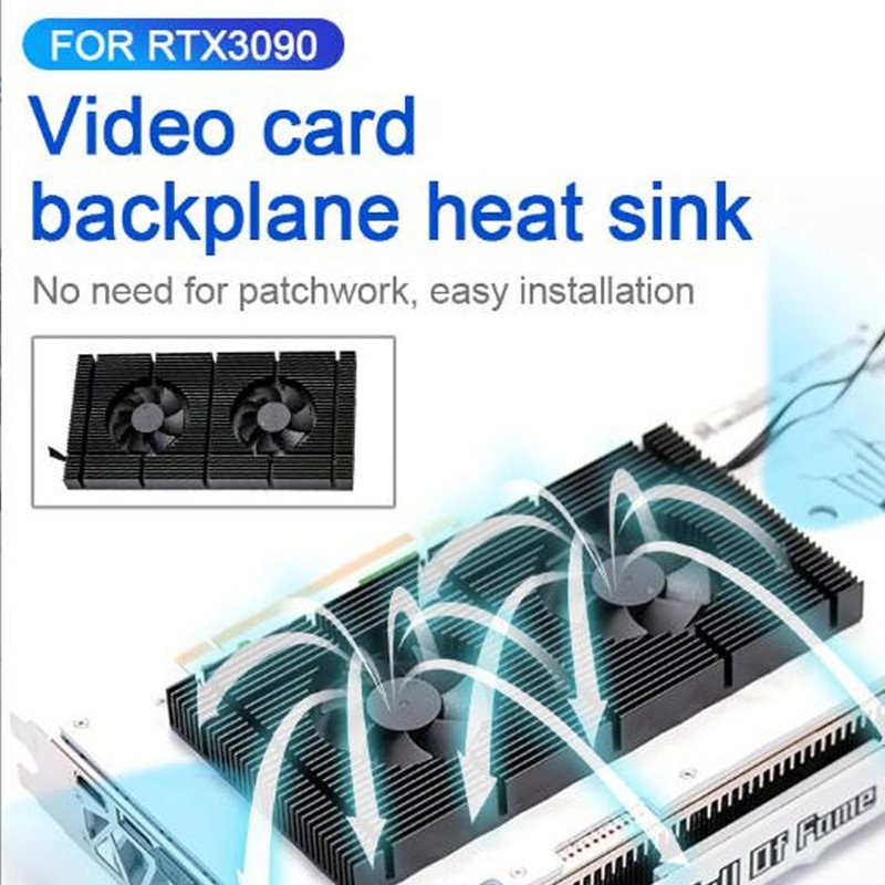 GPU Backplate Radiator, Aluminum Alloy Fast Heat Sink, GPU Cooler