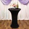 JISEN Cocktail Spandex Fitted Stretchable Elastic Tablecloth 28x43 Inch Black