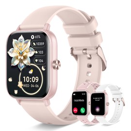 Smart Watch for Women Men (Answer/Make Call), Fitness Tracker, 1.83" HD Screen with 24-Hour Heart Rate/Sleep Monitor, IP68 Waterproof, 130+ Sports Modes, Smartwatch for Android iOS, 3 Watch Bands