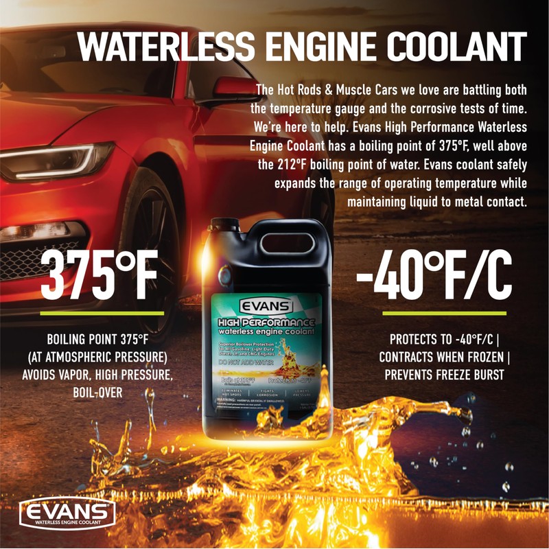 EVANS Cooling Systems EC53001 High Performance Waterless Engine Coolant, 128