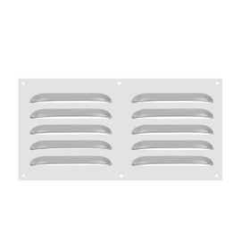 PATIKIL 12 x 6 Inch Stainless Steel Vent Cover, Screen Air Grille Ventilation Cover HVAC Louvered Grill for Home Kitchen Fireplace Bathroom Wall Ceiling, Silver Tone