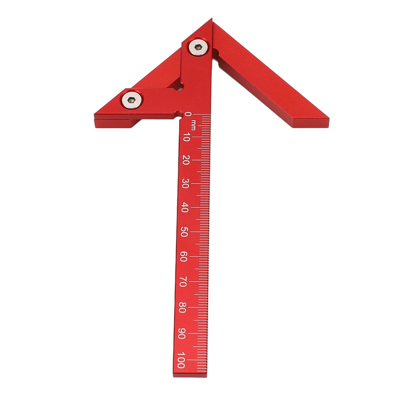 Center Gauge 105mm 45° 90° Aluminum Alloy Line Ruler Measuring
