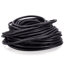 Pandahall 32.8 FT Black Cowhide Leather Cord 4mm Jewelry Leather Rope for DIY Bracelet Necklace Jewelry Making