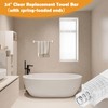 Showingo 24 Inch Clear Replacement Bathroom Towel Bar with Adjustable