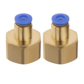 LT Easiyl 2Pcs BSP 3/8 to 4mm Pneumatic Fitting Push Quick Connector Female to Female Brass Pneumatic Connector for MIG Welder Mini MIG Adapter