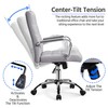 Yaheetech Mid-Back Office Chair with Arms Swivel PU Leather Height