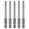 QUARKZMAN 5 Pieces T25 Torx Bit Screwdriver Bit Set 1/4