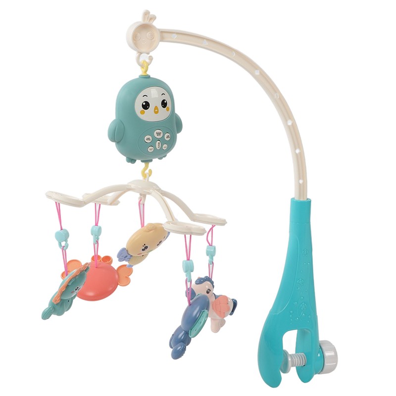 Baby Crib Mobile with Music Lights 360 Degree Rotation Timing