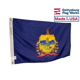 3x5' Vermont State Flag - All Weather Nylon & Reinforced Fly End Stitching - Made in USA