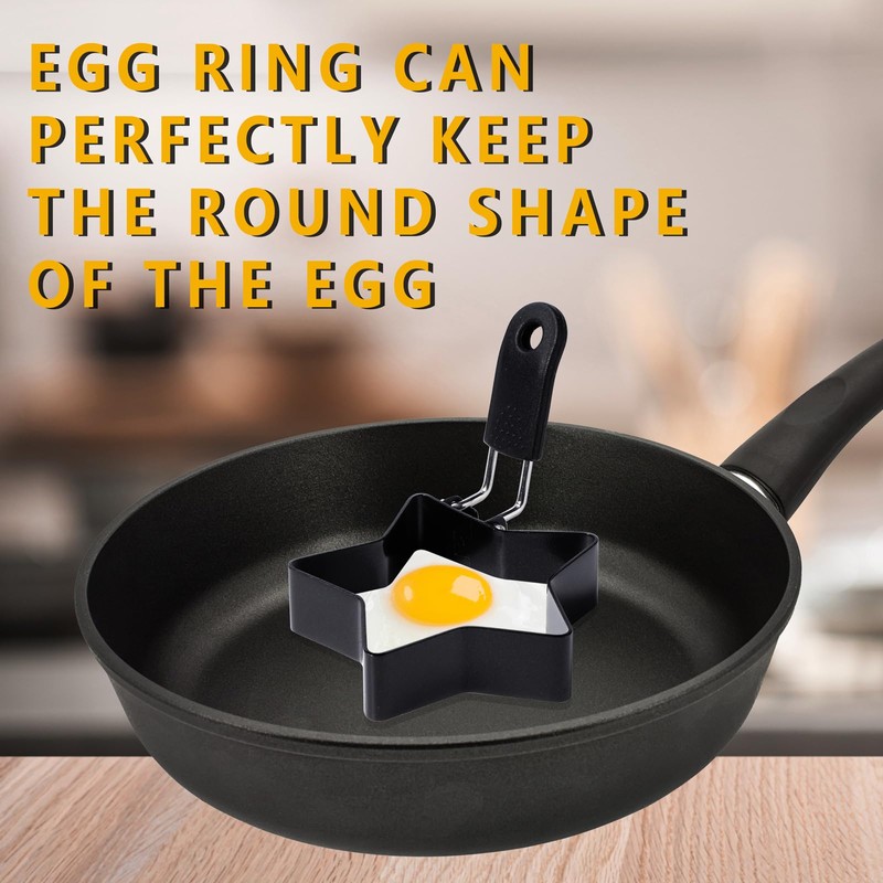 Egg Rings Stainless Steel 2 Pieces Egg Mould Fried Egg