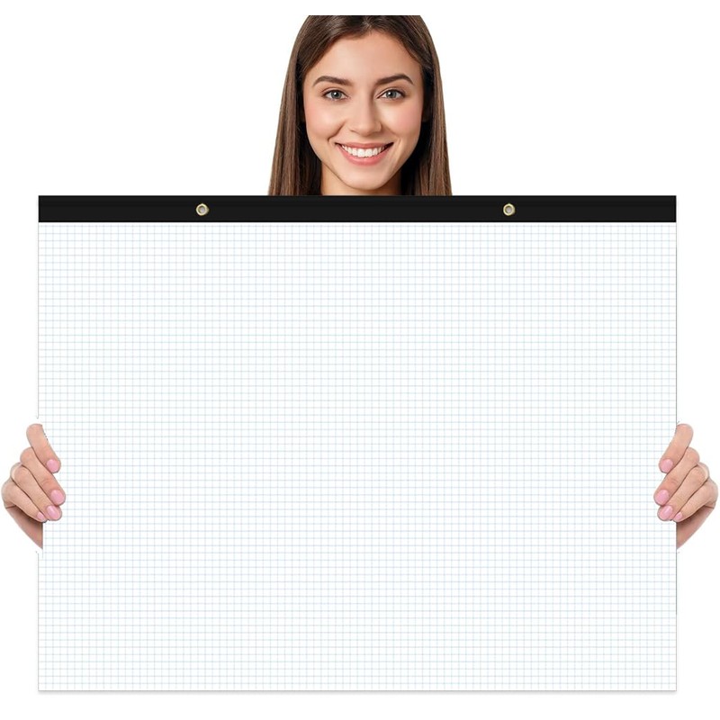 (2-Pack) Large Engineering Graph Paper Pad - 22" x 17"