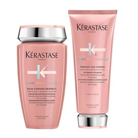 Kerastase DUO Chroma Absolu Bain Respect Shampoo 250ml and Chroma Absolu Strengthening Fondant 200ml