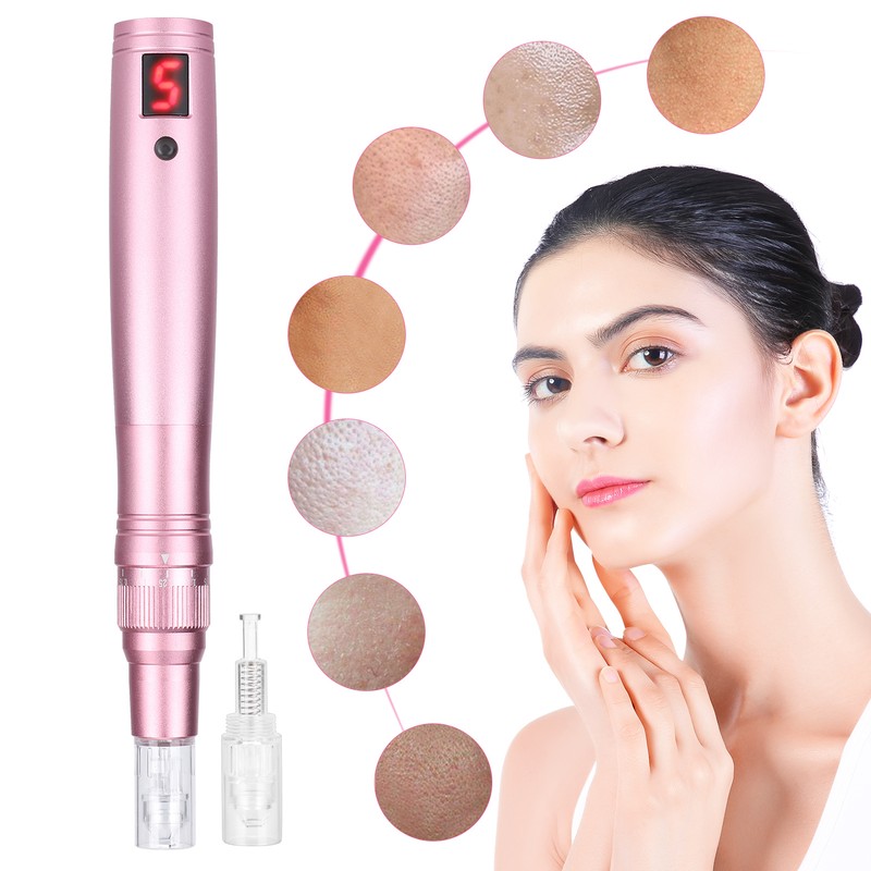 Electric Micro Needle Pen Rechargeable 5 Gears Derma Rolling Pen