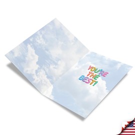 The Best Card Company - Big Group Boss Thank You Card (8.5 x 11 Inch) - Jumbo Gratitude Greeting (Not 3D or Raised) - Inflated Messages Thank You Boss J5651UBYG-US