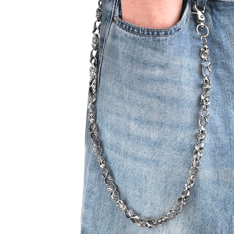 Girinme Wallet Chain - Unisex Punk Skull Biker Pant Trouser
