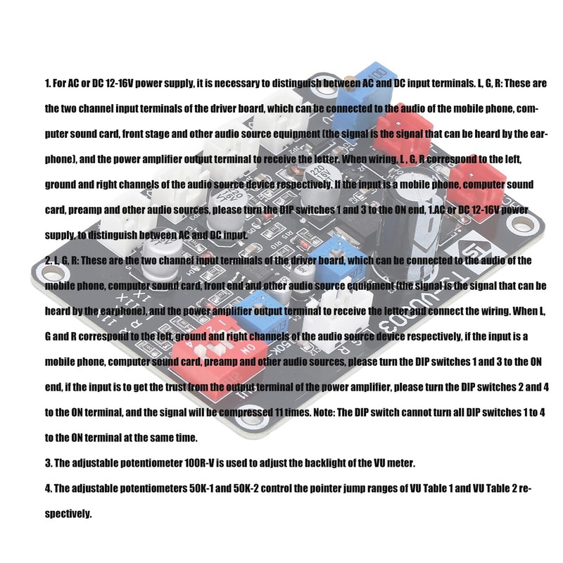 VU Meter Driver Panel, VU Meter Driver Board, DB Audio