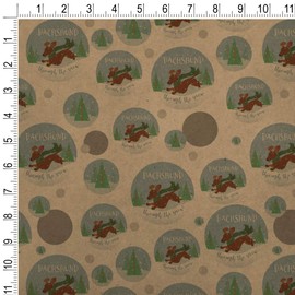 GRAPHICS & MORE Dachshund Dashing Through the Snow Winter Christmas Premium Kraft Gift Wrap Wrapping Paper Roll