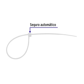 Volteck CIN-5030, Cincho plástico, 50 lb, 30 cm, bolsa con 50 pzas