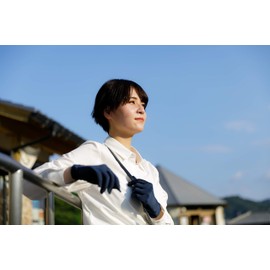 Made in Japan, Anti-Bacterial Gloves, PopHand® Gray, Women's, One Size Fits All, 2-Way Gloves, Sun Protection, UV Protection, Antibacterial, Odor Resistant, 5 Fingers, Snug Fit, Gentle on Skin, Absorbent, Quick Drying, Contact Cooling Sensation, Heatstro