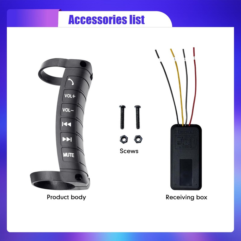 Car Steering Wheel Remote Control - Wireless Button Remote for