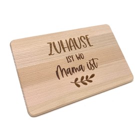 Mother's Day Gift Idea - Wooden Breakfast Board with High-Quality Engraving for the Best Mum (Home)
