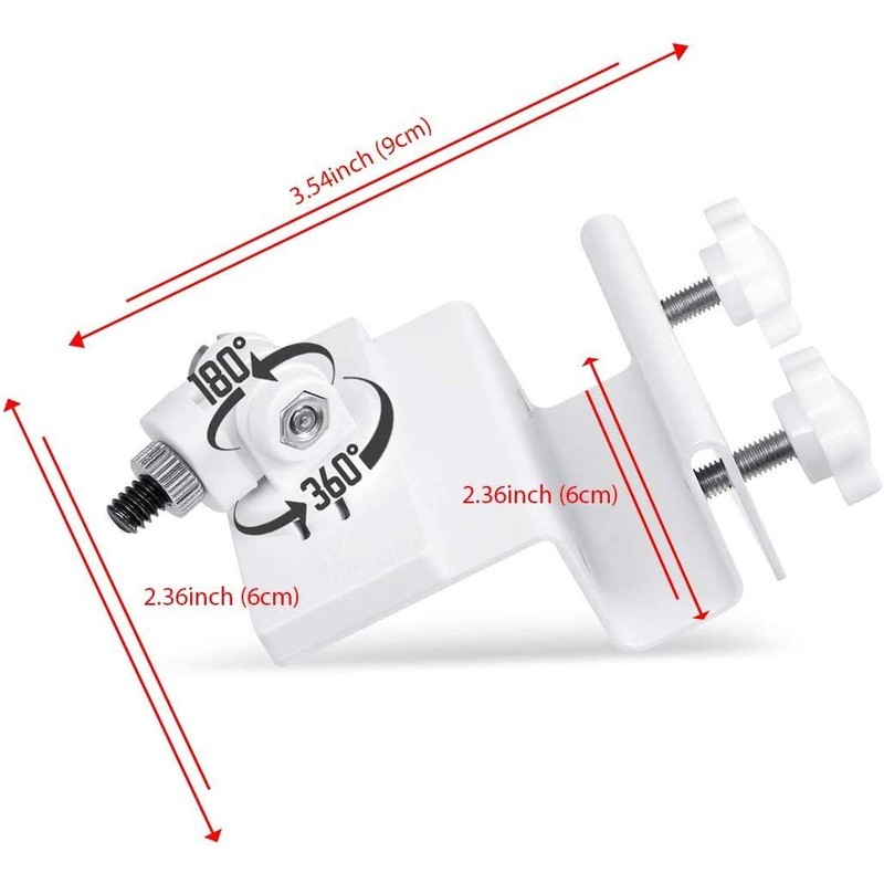 Wasserstein- Weatherproof Gutter Mount Compatible with Arlo Pro Pro2 Pro3