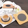 6 Pcs Bamboo Heat Insulation mat with Metal Mesh Non-Slip