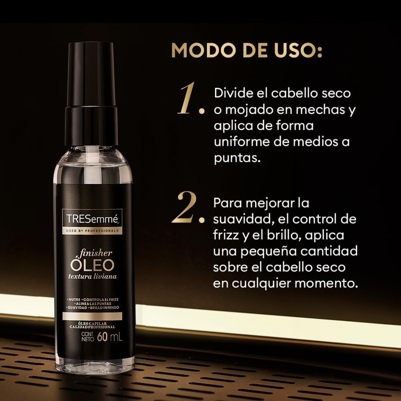 TRESemmé Tratamiento en Óleo para Cabello Finalizador Textura Liviana, controla
