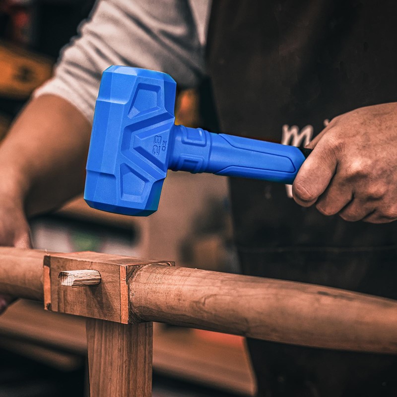 REAL STEEL Dead Blow Hammer with Carbon Steel Core Handle,