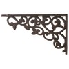 Wall Mount Brace Shelf Bracket Ornate Leaf Cast Iron 12"