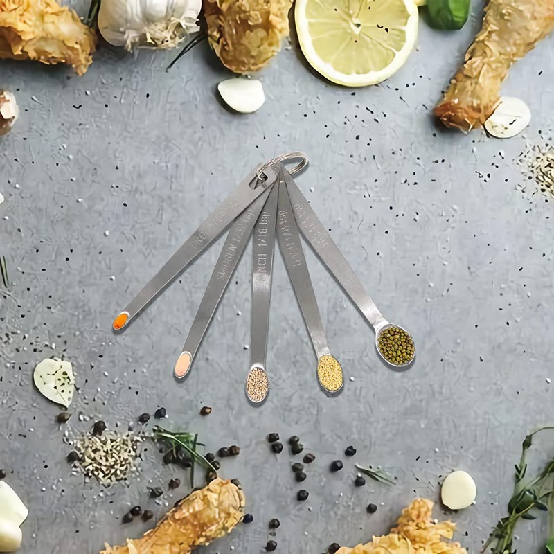 BERYLER 5PCS 1/8 Teaspoon(1/8tsp, 0.625 ml, Dash) Single Tiny Measuring