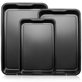 Foodi Non-Stick Bakeware Set, Repalcement for Ninja Foodi NeverStick Cookware B33003 with 15'' x 10'', 17'' x 11'' and 19'' x 12'' Baking Sheet 3 Pack, Food Grade - No PFOA, Dishwasher Safe