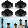 Landical 4 Pcs Marine Dock Piling Cap Piling Cone 9